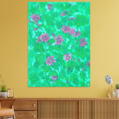 Mallow Bloom, Malva Blume Summer Floral Paintin Leinwanddruck (Insitu (Wohnzimmer))