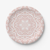 Mallow Mandala Pappteller (Vorderseite)