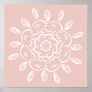 Mallow Mandala Poster