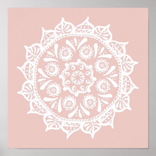Mallow Mandala Poster (Vorne)