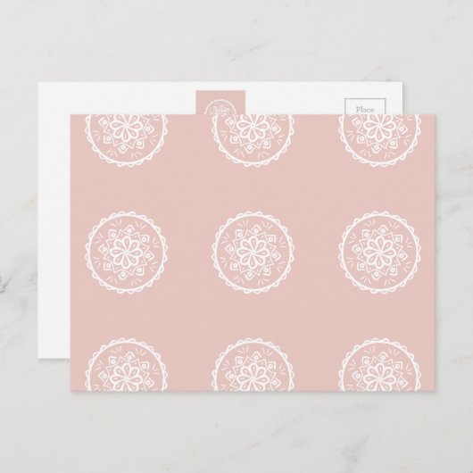 Mallow Mandala Postkarte (Vorne/Hinten)