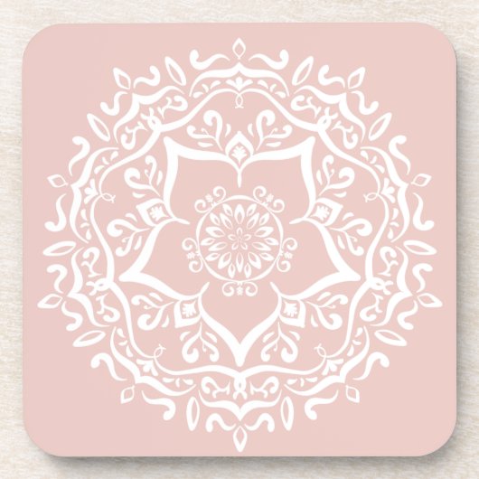 Mallow Mandala Untersetzer (Vorderseite)