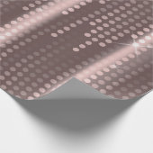 Mallow Polka Dots Matrix gemustert Glitzer Geschenkpapier (Ecke)
