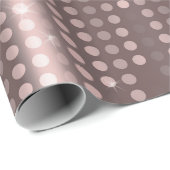 Mallow Polka Dots Matrix gemustert Glitzer Geschenkpapier (Rolleneckpunkt)