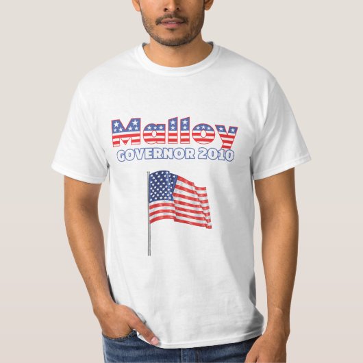 Malloy patriotische Wahlen Flagge-2010 T-Shirt (Vorderseite)