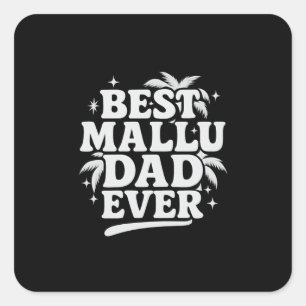 Mallu Papa je Väter Geburtstagsdesign Quadratischer Aufkleber