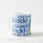 "Mally" Ente auf einer Tasse! Kaffeetasse (Vorderseite Links)