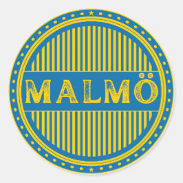 Malmö City Pride Emblem – Swedish Identity Runder Aufkleber