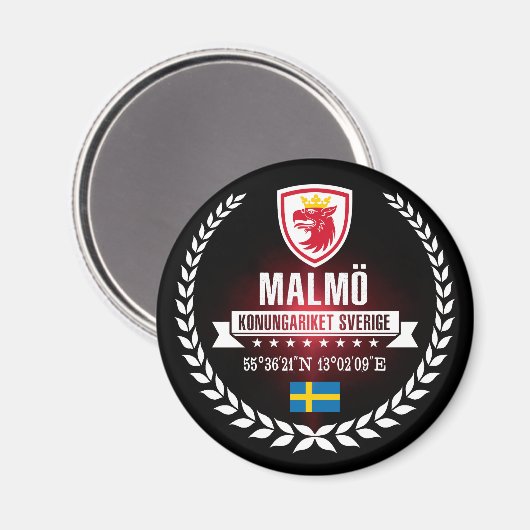 Malmö Magnet (Vorderseite/Rückseite)