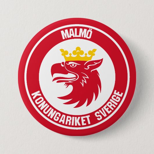 Malmö Round Emblem Button (Vorderseite)