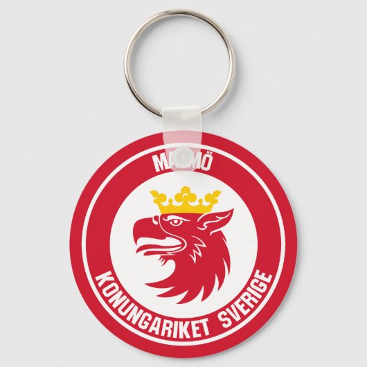 Malmö Round Emblem Schlüsselanhänger (Vorderseite)