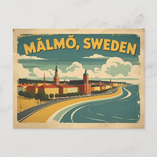 Malmo Schweden - das moderne Küstenstreifen Postkarte (Vorderseite)