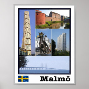 Malmö - Schweden - Mosaik - Poster