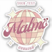 Malmö Schweden Schweden Schweden Dekor Eurovision  Aufkleber (Vorderseite)