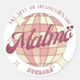 Malmö Schweden Schweden Schweden Dekor Eurovision  Runder Aufkleber