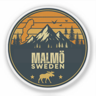 Malmö, Schweden Sverige Aufkleber