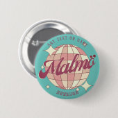 Malmö Schweden Sverige Dekorationszubehör Button (Vorne & Hinten)