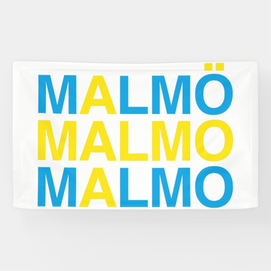 MALMO Schwedische Flagge Banner (Horizontal)