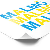 Malmö Schwedische Flagge Fotodruck (Ecke)