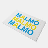 MALMO Schwedische Flagge Fußmatte (Schrägansicht)