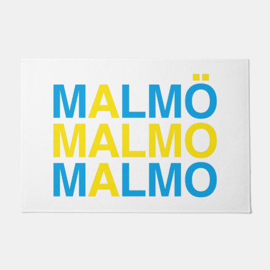 MALMO Schwedische Flagge Fußmatte (Vorderseite)