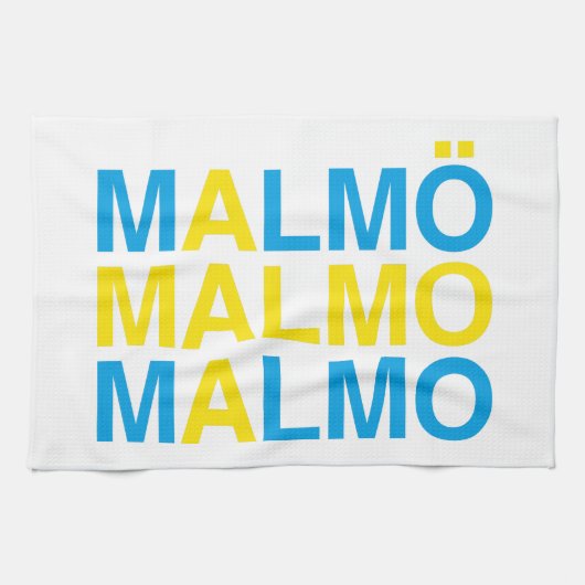 MALMO Schwedische Flagge Geschirrtuch (Horizontal)