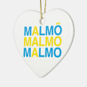 MALMO Schwedische Flagge Keramik Ornament (Links)