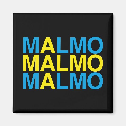 MALMO Schwedische Flagge Magnet (Vorne)