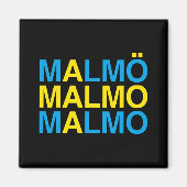 MALMO Schwedische Flagge Magnet (Vorne)