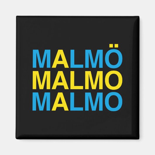 MALMO Schwedische Flagge Magnet (Vorne)