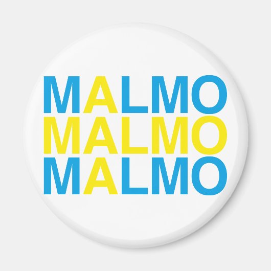 MALMO Schwedische Flagge Magnet (Vorne)