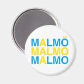MALMO Schwedische Flagge Magnet (Vorderseite/Rückseite)