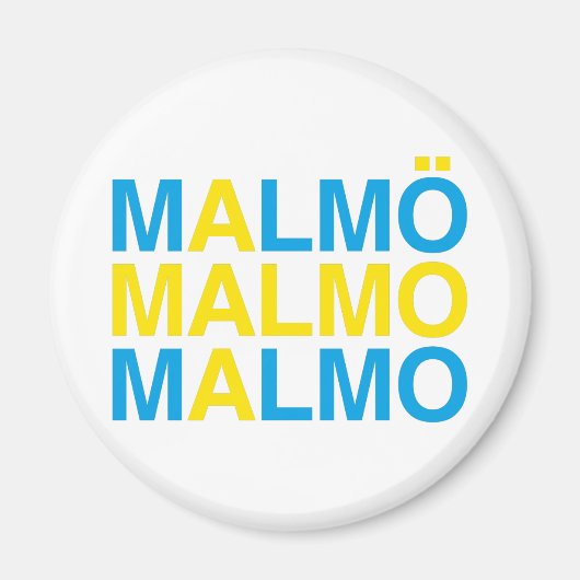 MALMO Schwedische Flagge Magnet (Vorne)