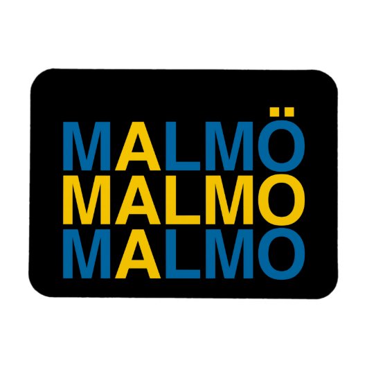 MALMO Schwedische Flagge Magnet (Horizontal)