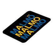 MALMO Schwedische Flagge Magnet (Linke Seite)