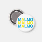 MALMO Schwedische Flagge Magnet (Vorderseite/Rückseite)