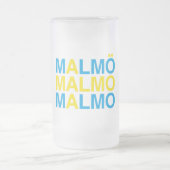 MALMO Schwedische Flagge Mattglas Bierglas (Mittel)