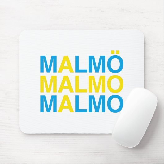 Malmö Schwedische Flagge Mousepad (Mit Mouse)