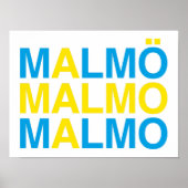 MALMO Schwedische Flagge Poster (Vorne)