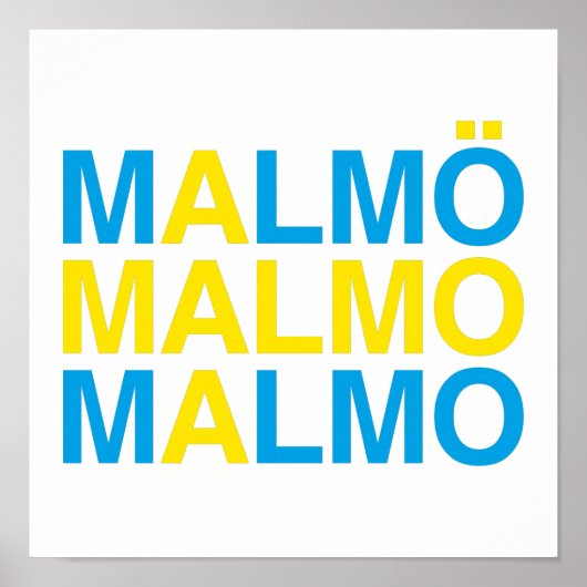 MALMO Schwedische Flagge Poster (Vorne)