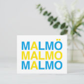 MALMO Schwedische Flagge Postkarte (Stehend Vorderseite)