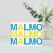 MALMO Schwedische Flagge Postkarte (Stehend Vorderseite)