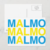 MALMO Schwedische Flagge Postkarte (Vorne/Hinten)