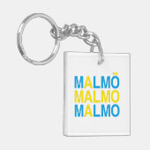 MALMO Schwedische Flagge Schlüsselanhänger (Vorderseite links)