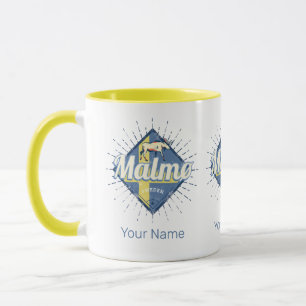Malmo Sweden Retro Flag Vintage Elche Souvenir Tasse