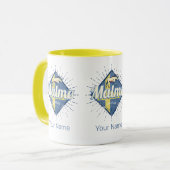 Malmo Sweden Retro Flag Vintage Elche Souvenir Tasse (Vorderseite Links)