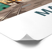 Malmo Sweden Travel Print Poster (Ecke)