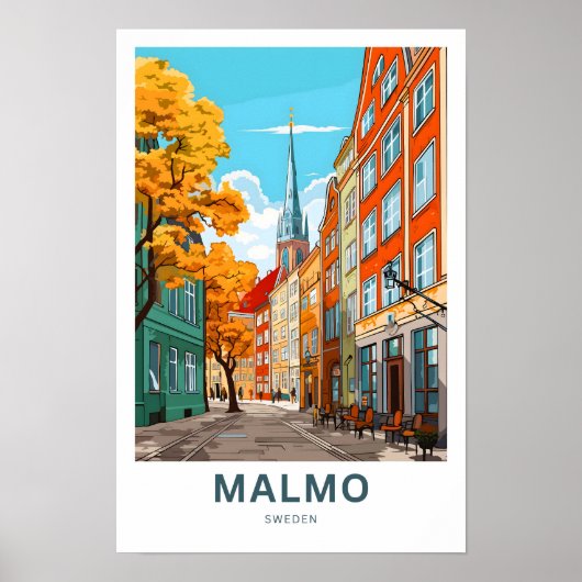 Malmo Sweden Travel Print Poster (Vorne)