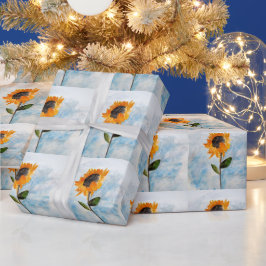 Malmuster für Sonnenblumen Geschenkpapier