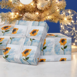 Malmuster für Sonnenblumen Geschenkpapier